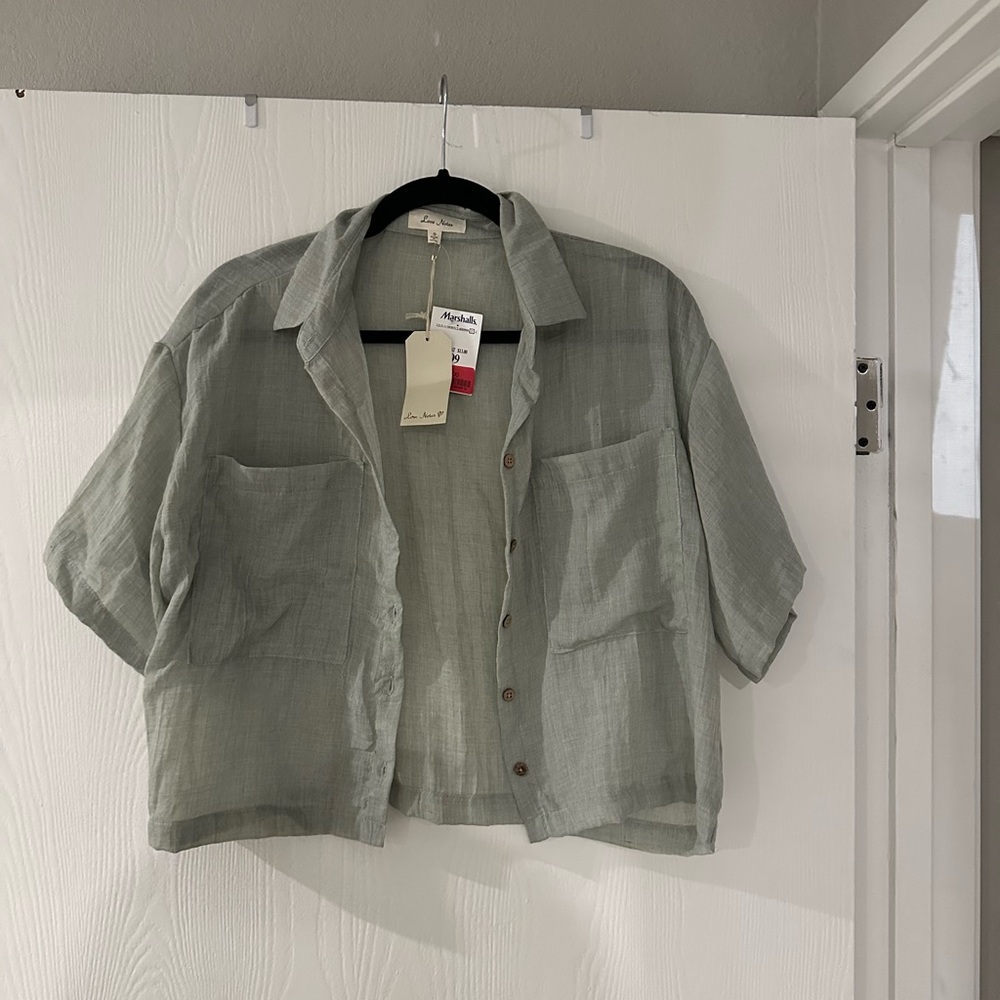 Light Green Button-Up Shirt